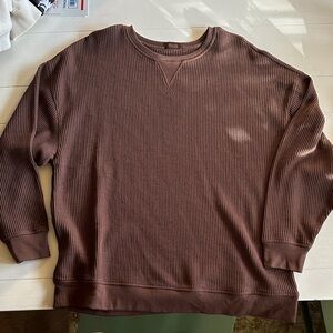 NUUDS coffee waffle crewneck pullover